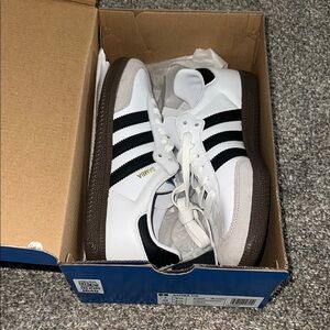 Adidas Samba White and Black Sneakers
